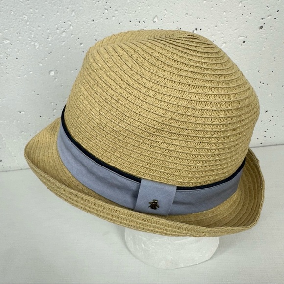 Original Penguin Size Small / Medium Straw Fedora Hat - Picture 4 of 9
